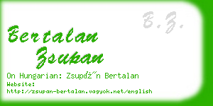 bertalan zsupan business card